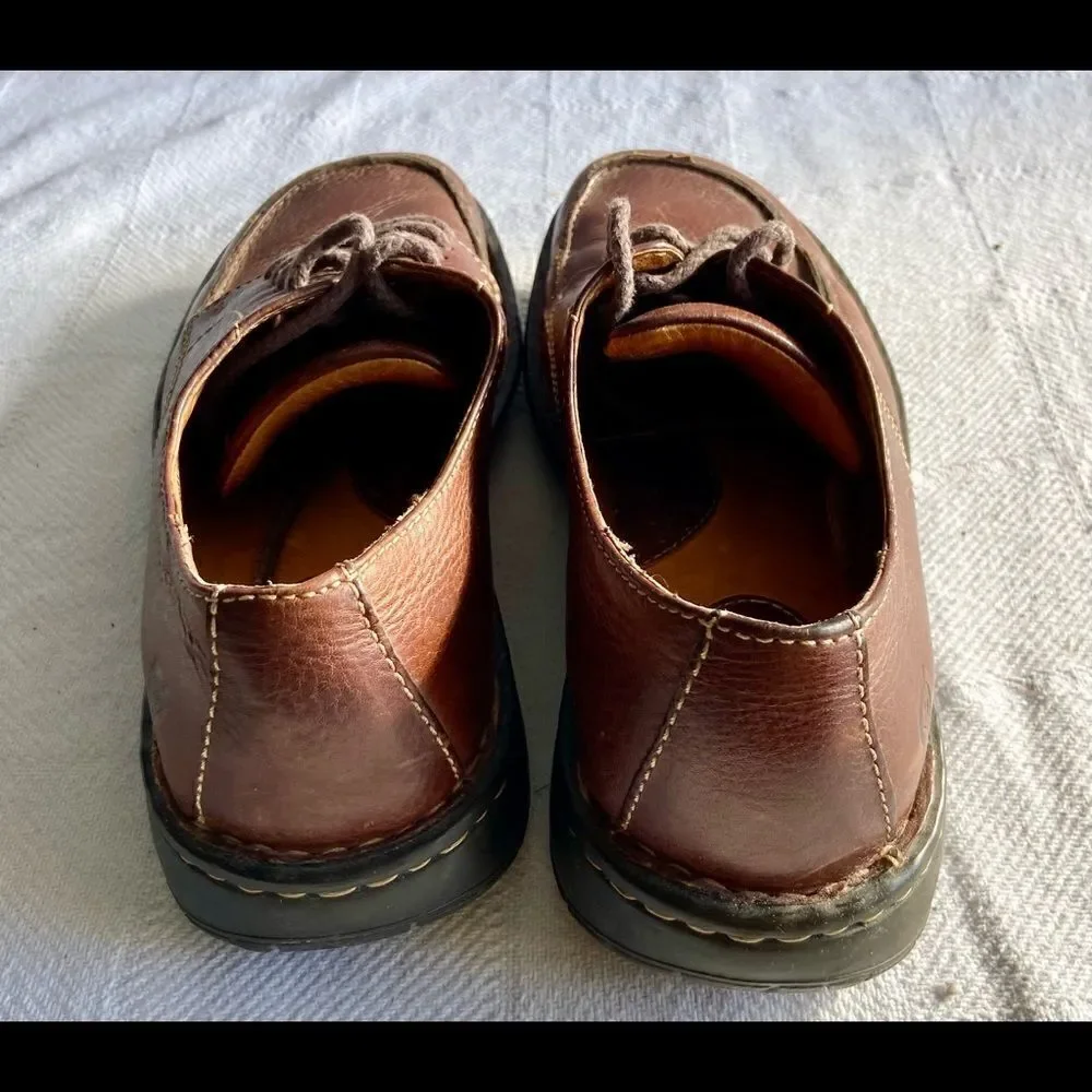 Born Casual Oxford M6307 Men US 9 M, Eur 42.5 Brown Pebbled Leather